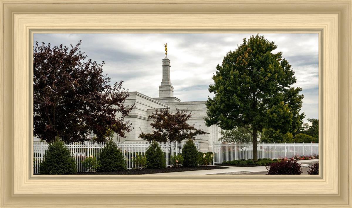 Columbus Temple Cloudy Skies