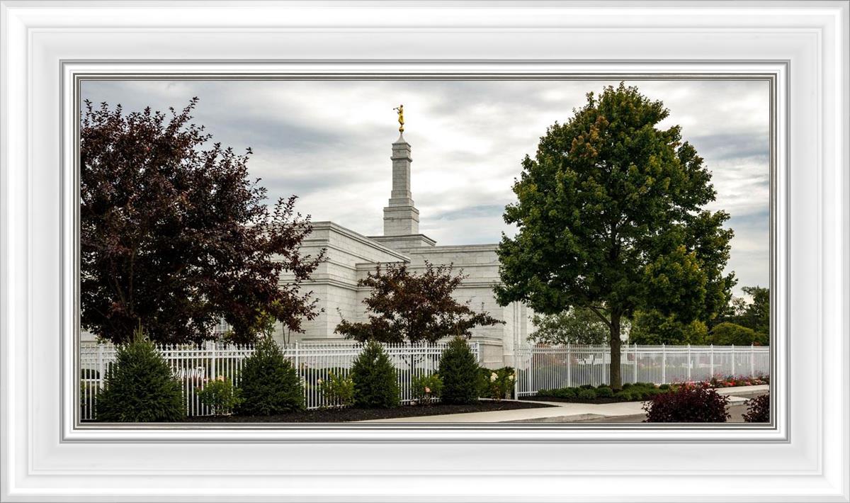 Columbus Temple Cloudy Skies