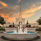 Denver Temple Evening Fountain