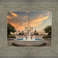 Denver Temple Evening Fountain