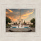 Denver Temple Evening Fountain