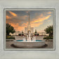 Denver Temple Evening Fountain