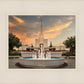 Denver Temple Evening Fountain