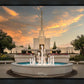Denver Temple Evening Fountain