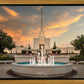 Denver Temple Evening Fountain