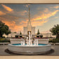 Denver Temple Evening Fountain