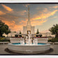 Denver Temple Evening Fountain