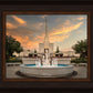 Denver Temple Evening Fountain