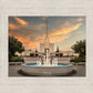 Denver Temple Evening Fountain