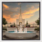 Denver Temple Evening Fountain