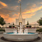 Denver Temple Evening Fountain
