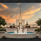Denver Temple Evening Fountain