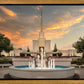 Denver Temple Evening Fountain