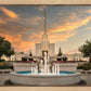 Denver Temple Evening Fountain