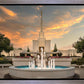 Denver Temple Evening Fountain