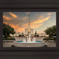 Denver Temple Evening Fountain