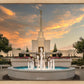 Denver Temple Evening Fountain