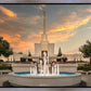 Denver Temple Evening Fountain