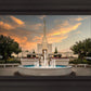 Denver Temple Evening Fountain