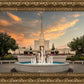 Denver Temple Evening Fountain