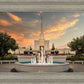 Denver Temple Evening Fountain