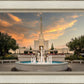 Denver Temple Evening Fountain