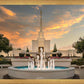 Denver Temple Evening Fountain