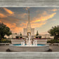 Denver Temple Evening Fountain