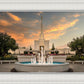 Denver Temple Evening Fountain