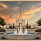 Denver Temple Evening Fountain