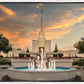 Denver Temple Evening Fountain