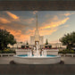 Denver Temple Evening Fountain