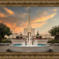 Denver Temple Evening Fountain