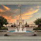 Denver Temple Evening Fountain