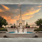 Denver Temple Evening Fountain