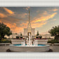 Denver Temple Evening Fountain