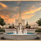 Denver Temple Evening Fountain