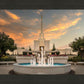 Denver Temple Evening Fountain