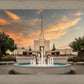 Denver Temple Evening Fountain