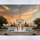 Denver Temple Evening Fountain