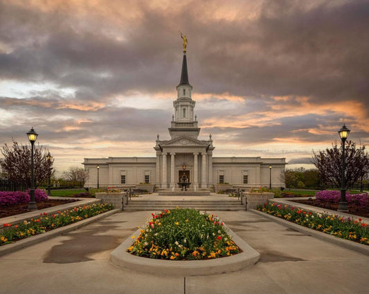 Hartford Temple Spring Storms Gallery Wrap