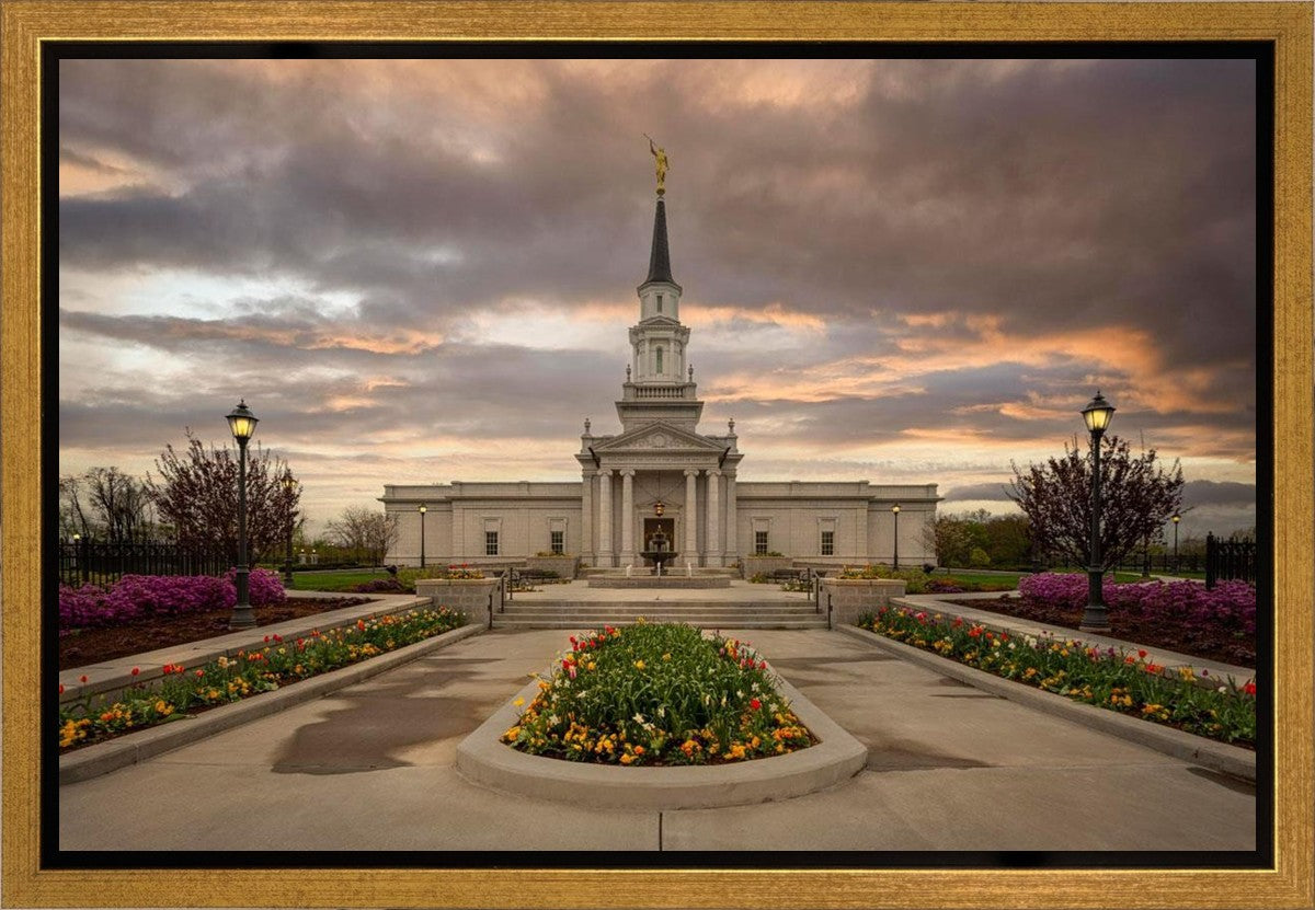 Hartford Temple Spring Storms Gallery Wrap