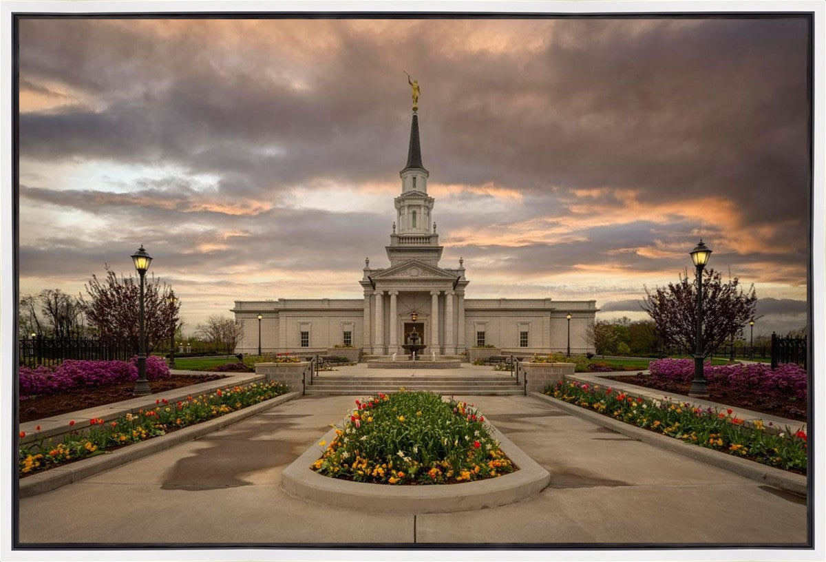 Hartford Temple Spring Storms Gallery Wrap