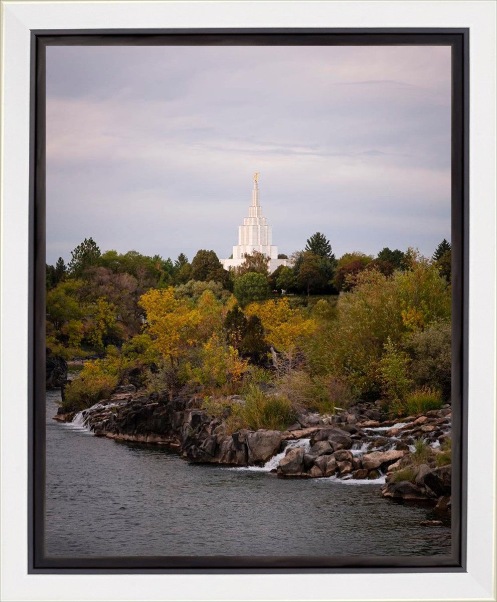 Idaho Falls Temple Colorful Snake River Gallery Wrap