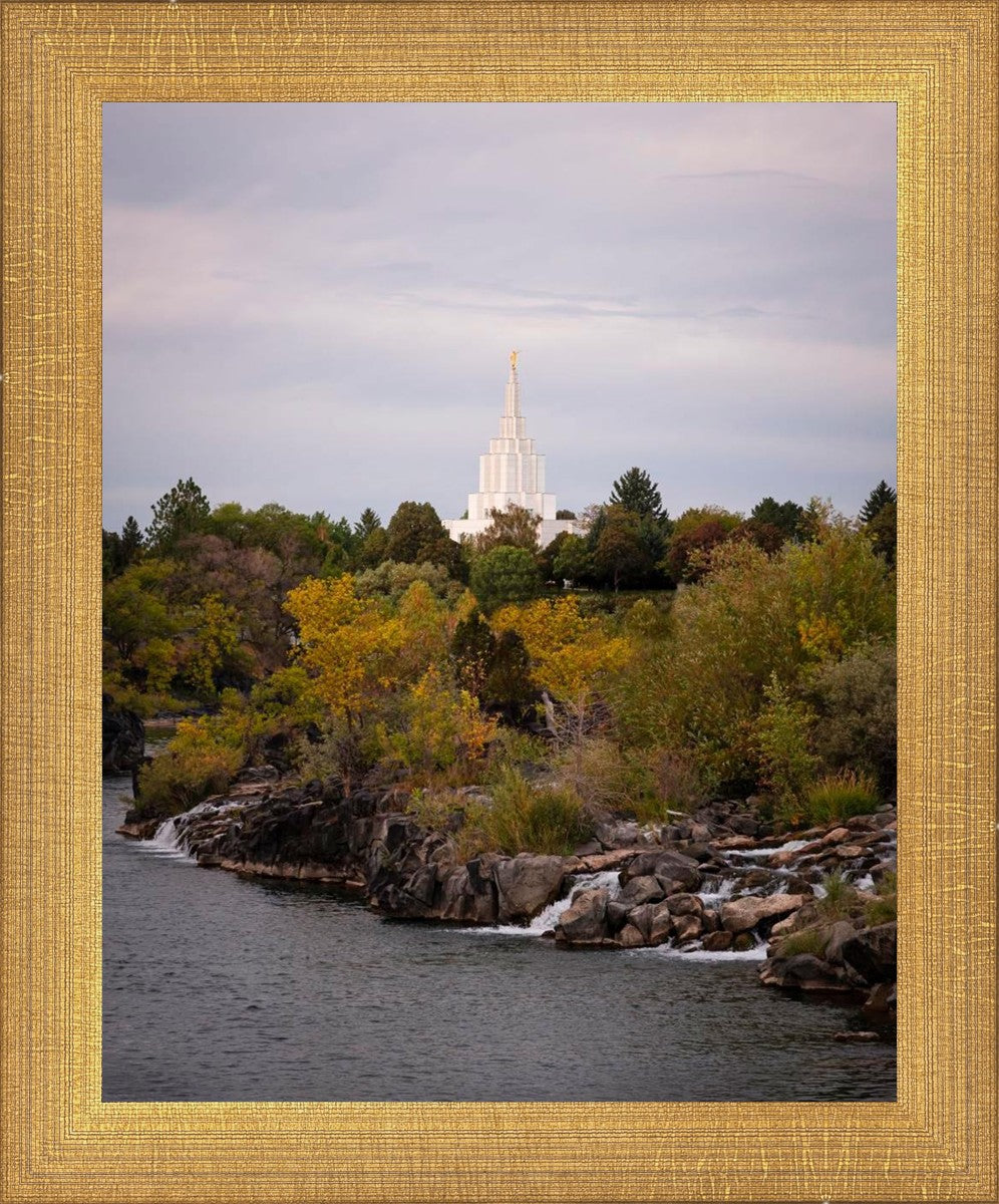 Idaho Falls Temple Colorful Snake River