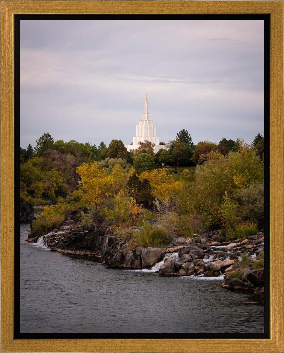 Idaho Falls Temple Colorful Snake River Gallery Wrap