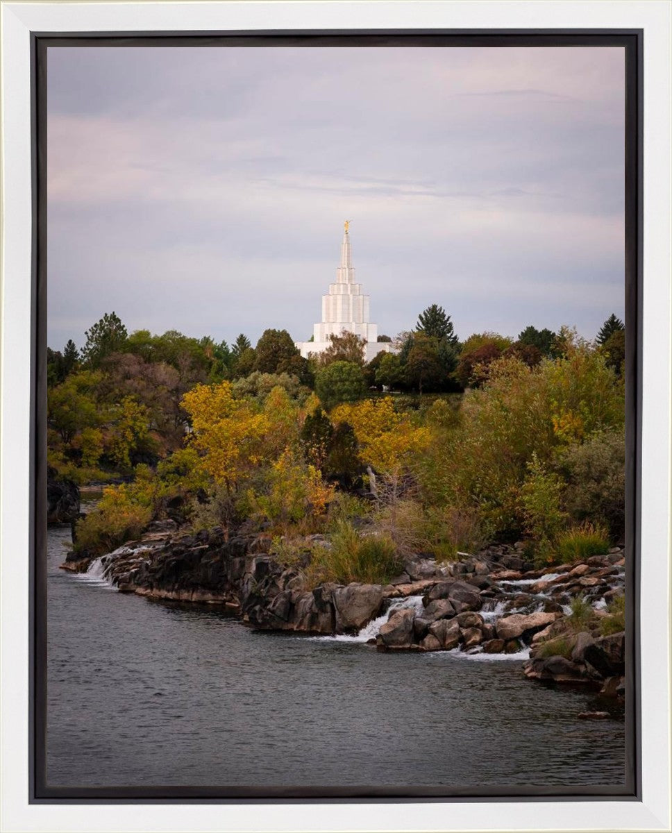 Idaho Falls Temple Colorful Snake River Gallery Wrap