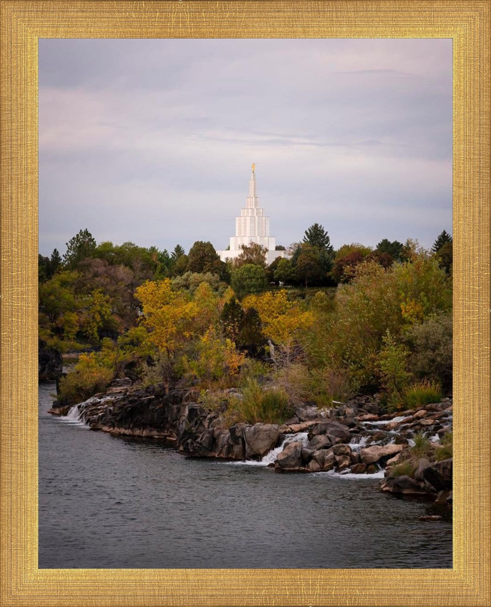 Idaho Falls Temple Colorful Snake River