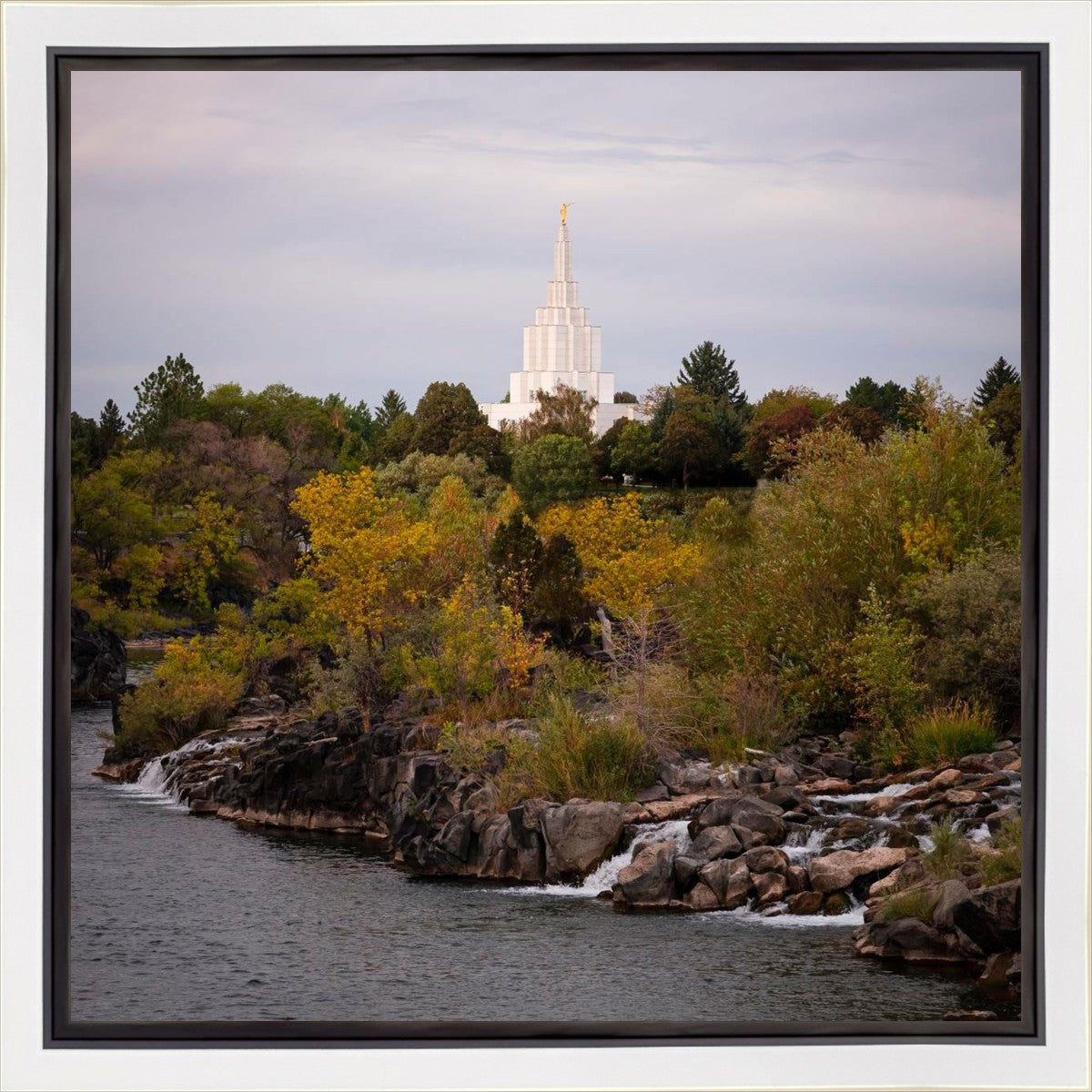 Idaho Falls Temple Colorful Snake River Gallery Wrap