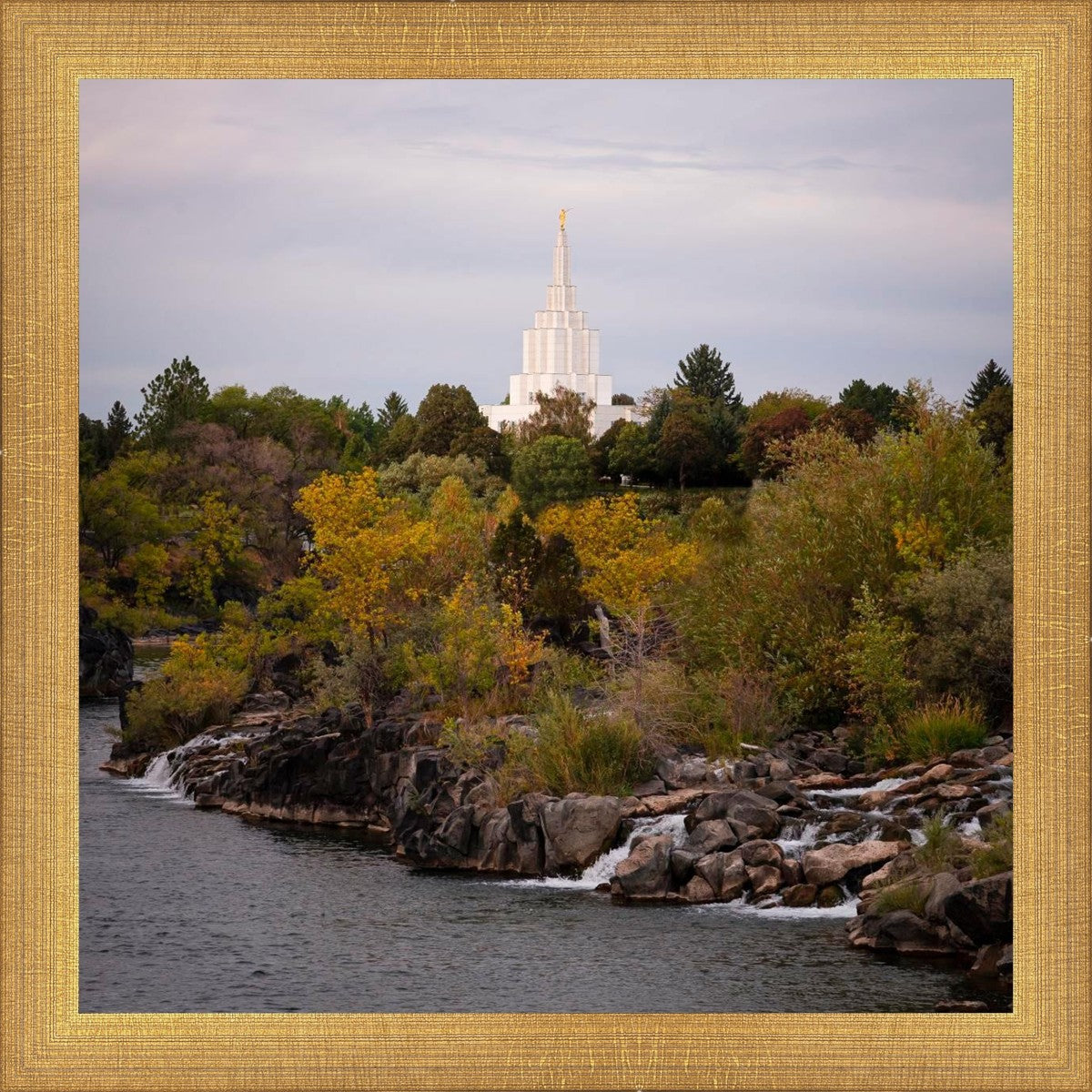 Idaho Falls Temple Colorful Snake River
